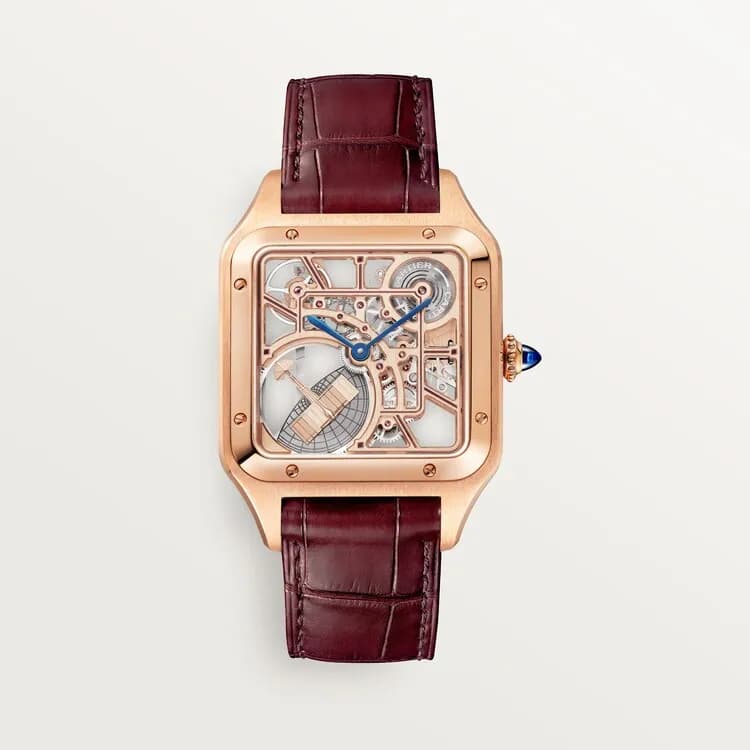 Cartier Santos-Dumont Skeleton Watch with micro-rotor WHSA0030