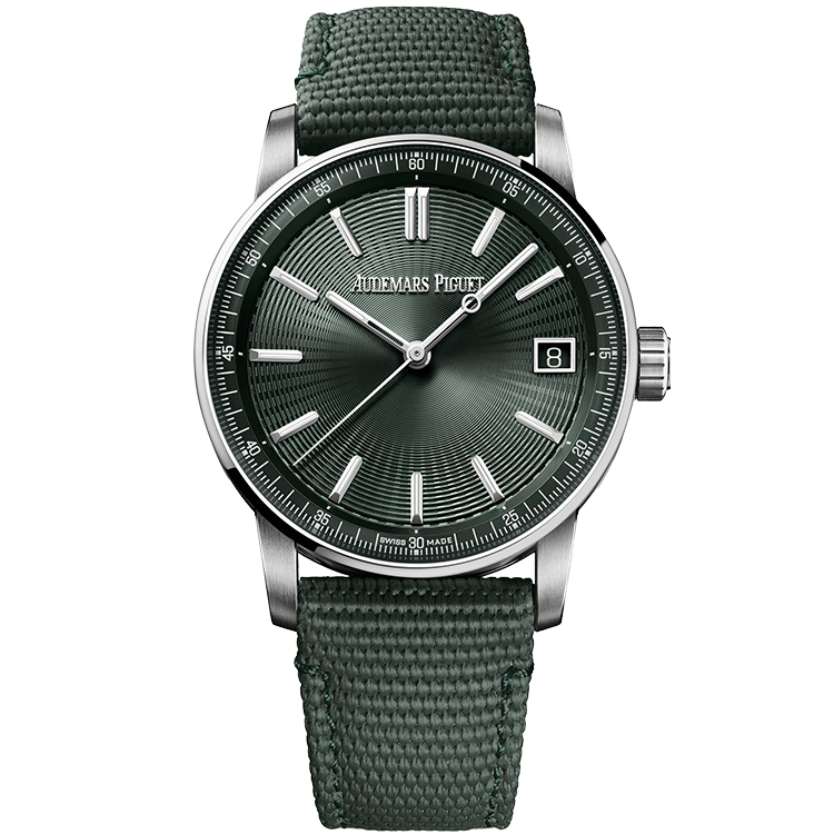 Audemars Piguet Code 11.59, 15210ST, Green dial, Steel case, Rubber bracelet, 41mm