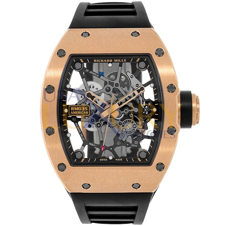 Richard Mille RM 035 Skeleton - Limited 50 Americas Gold Toro skeleton dial rose gold case 48mm