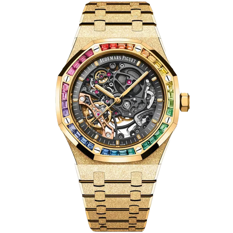 Audemars Piguet Royal Oak, 15412BA, Skeleton dial, Yellow Gold case, Yellow Gold bracelet, 41mm