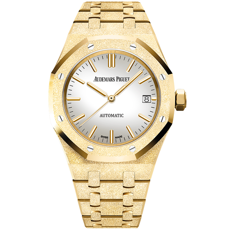 Audemars Piguet Royal Oak, 15454BA, Silver dial, Yellow Gold case, Yellow Gold bracelet, 37mm