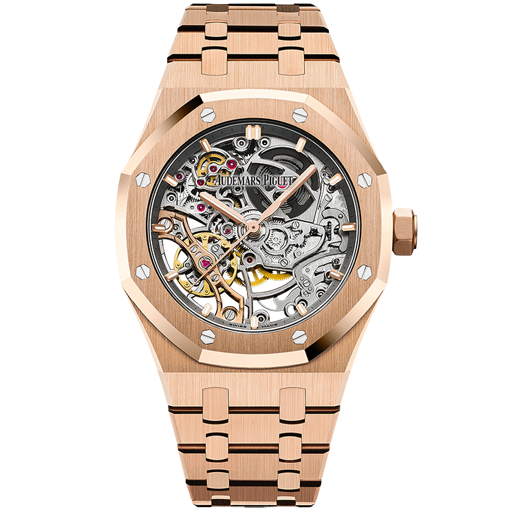 Audemars Piguet Royal Oak, 15467OR, Skeleton dial, Rose Gold case, Rose Gold bracelet, 37mm