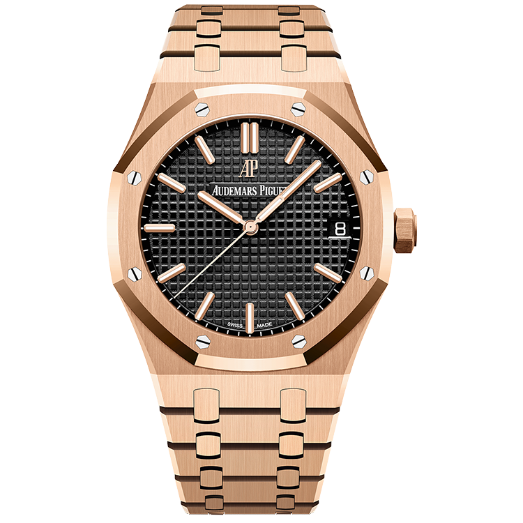 Audemars Piguet Royal Oak, 15500OR, Black dial, Rose Gold case, Rose Gold bracelet, 41mm
