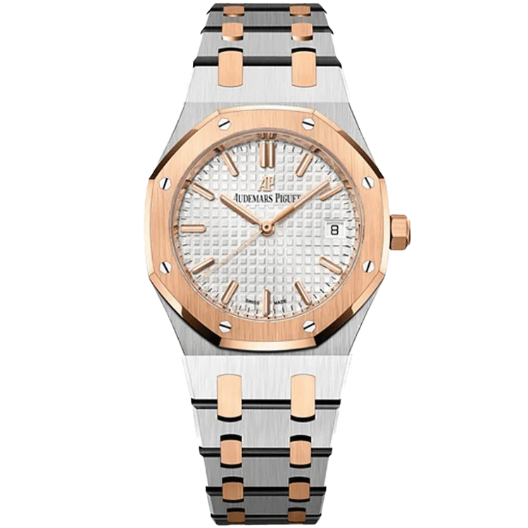 Audemars Piguet Royal Oak, 15550SR, White dial, Steel case, Two-Tone bracelet, 37mm