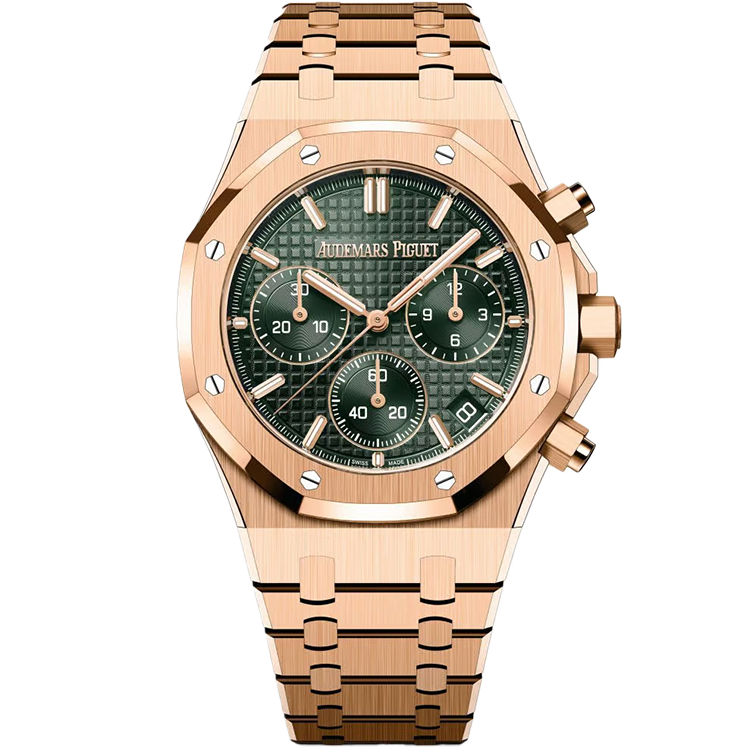 Audemars Piguet Royal Oak, 26240OR, Green dial, Rose Gold case, Rose Gold bracelet, 41mm