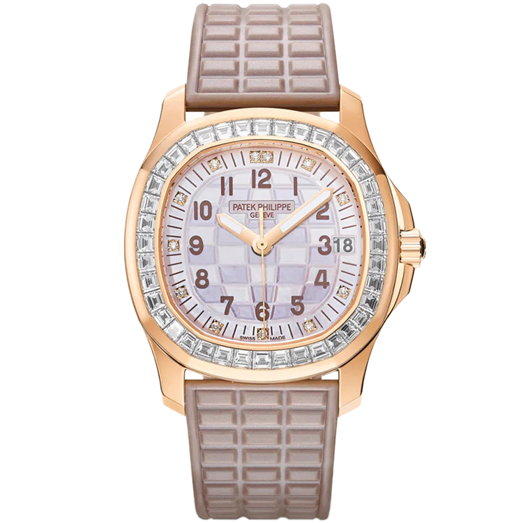 Patek Philippe Aquanaut Luce 5072R mother of pearl dial steel case rubber bracelet 36mm