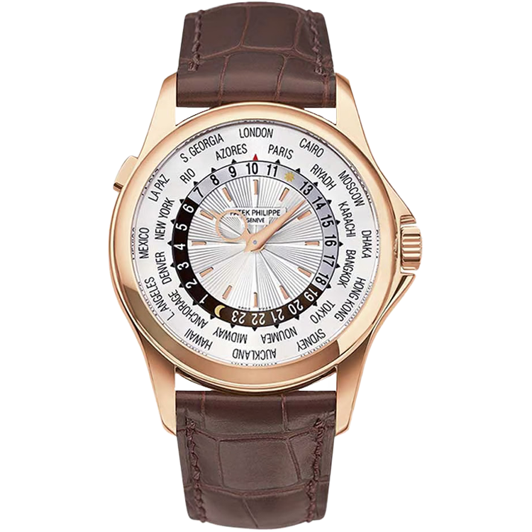 Patek Philippe Complications 5130R silver dial rose gold case leather bracelet 39.5mm