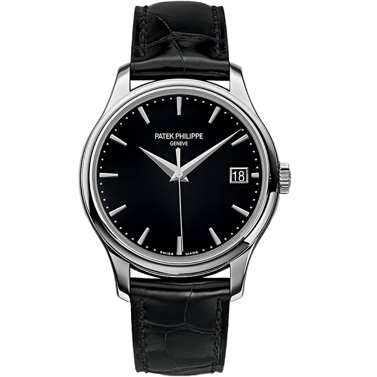 Patek Philippe Calatrava 5227G black dial white gold case leather bracelet 39mm