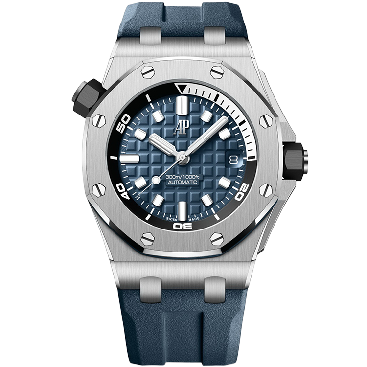 Audemars Piguet Offshore, 15720ST, Blue dial, Steel case, Rubber bracelet, 42mm