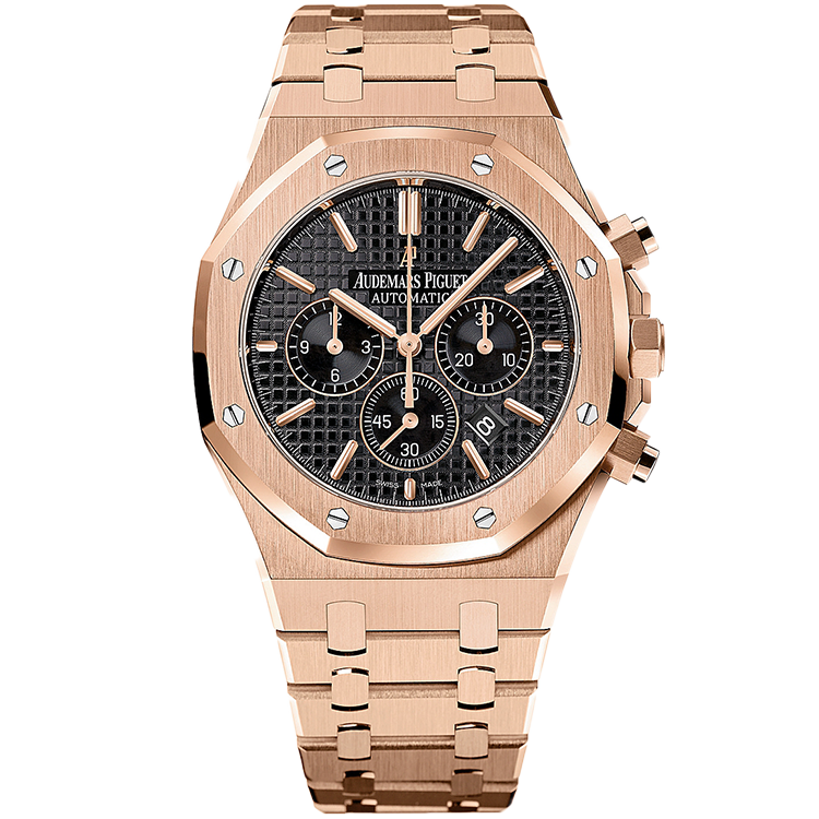 Audemars Piguet Royal Oak, 26320OR, Black dial, Rose Gold case, Rose Gold bracelet, 41mm