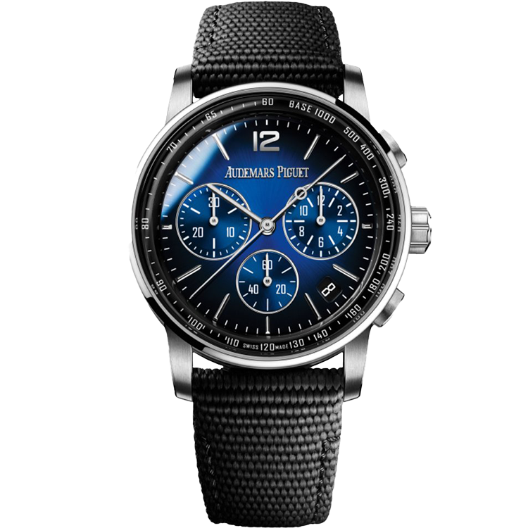 Audemars Piguet Code 11.59, 26393BC, Blue dial, White Gold case, Rubber bracelet, 41mm