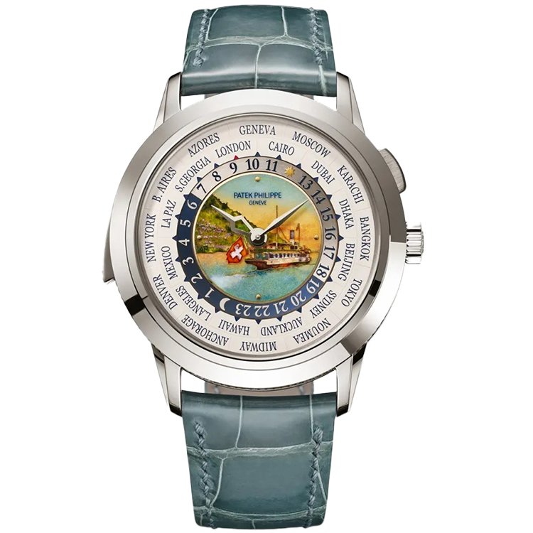 Patek Philippe Grand Complications 5531G steam boat dial white gold case leather bracelet 40mm