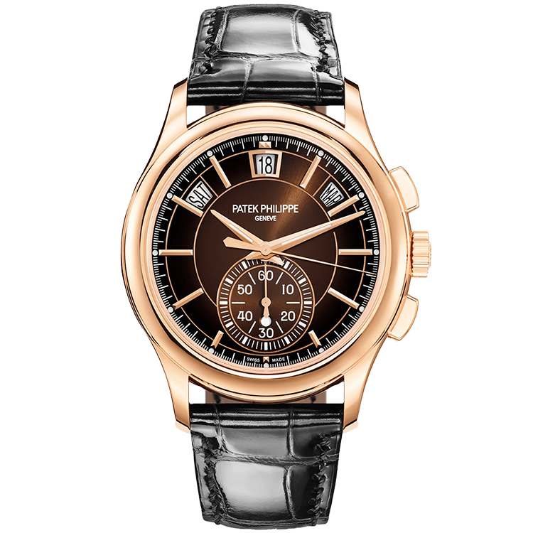 Patek Philippe Complications 5905R chocolate dial rose gold case leather bracelet 40mm