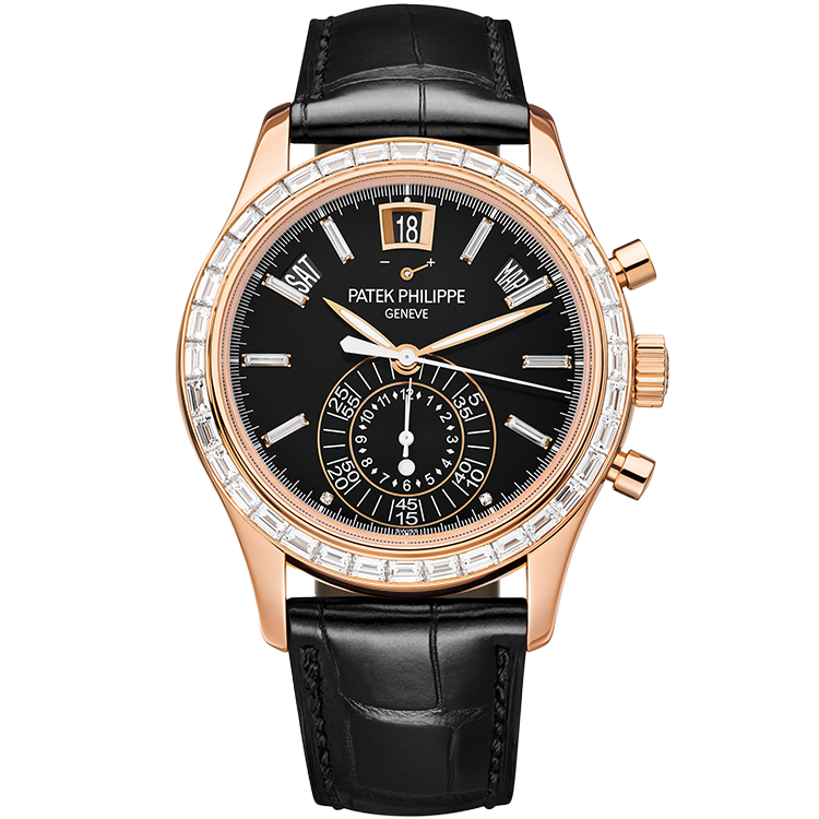 Patek Philippe Complications 5961R black dial rose gold case leather bracelet 40mm