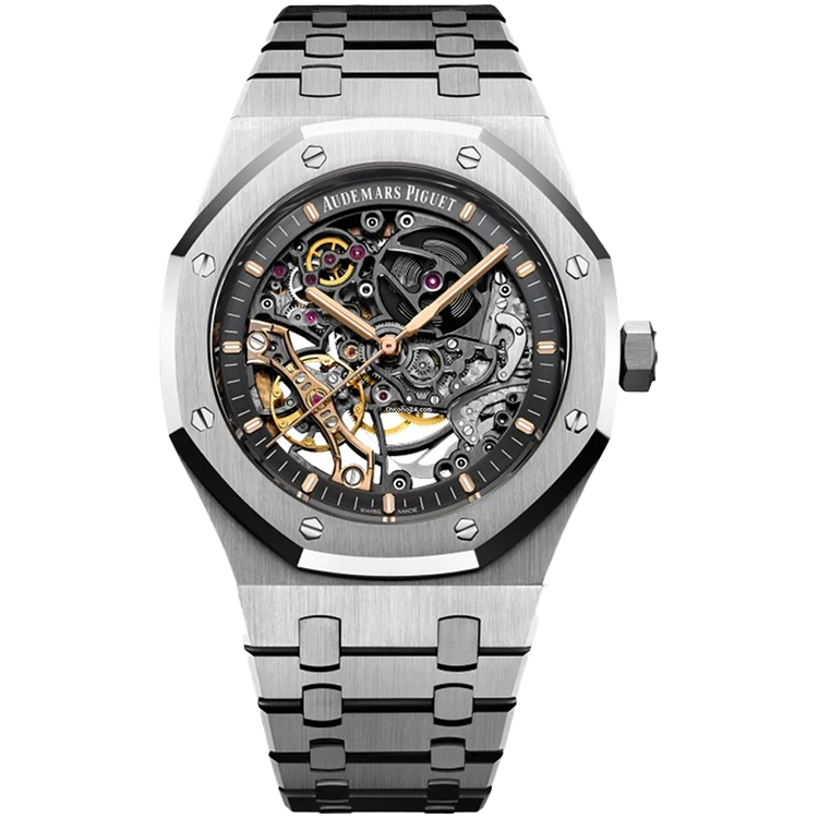 Audemars Piguet Royal Oak, 15407ST, Skeleton dial, Steel case, Steel bracelet, 41mm