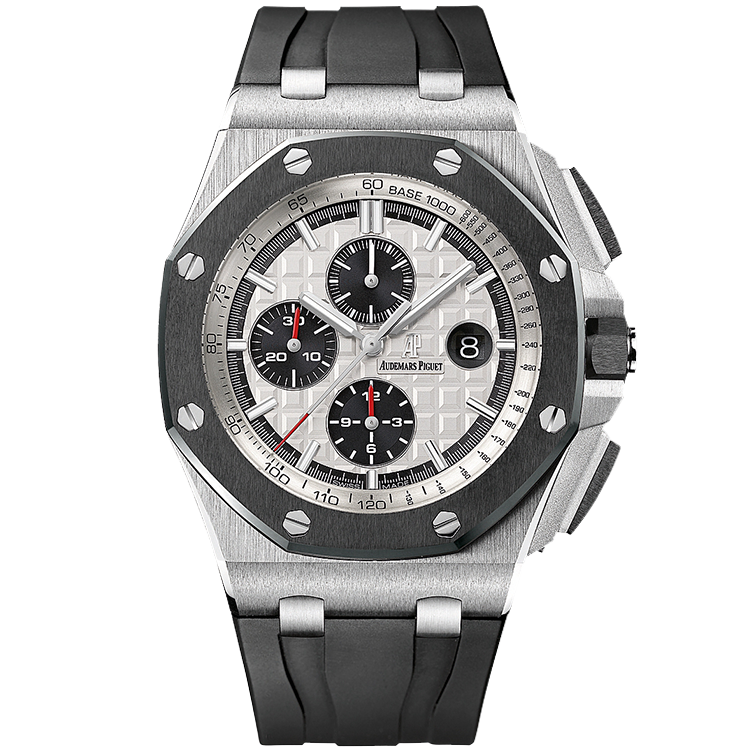 Audemars Piguet Offshore, 26400SO, White dial, Steel case, Rubber bracelet, 44mm