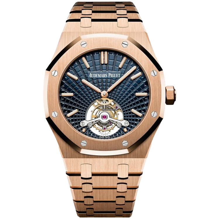 Audemars Piguet Royal Oak, 26521OR, Black dial, Rose Gold case, Rose Gold bracelet, 45mm