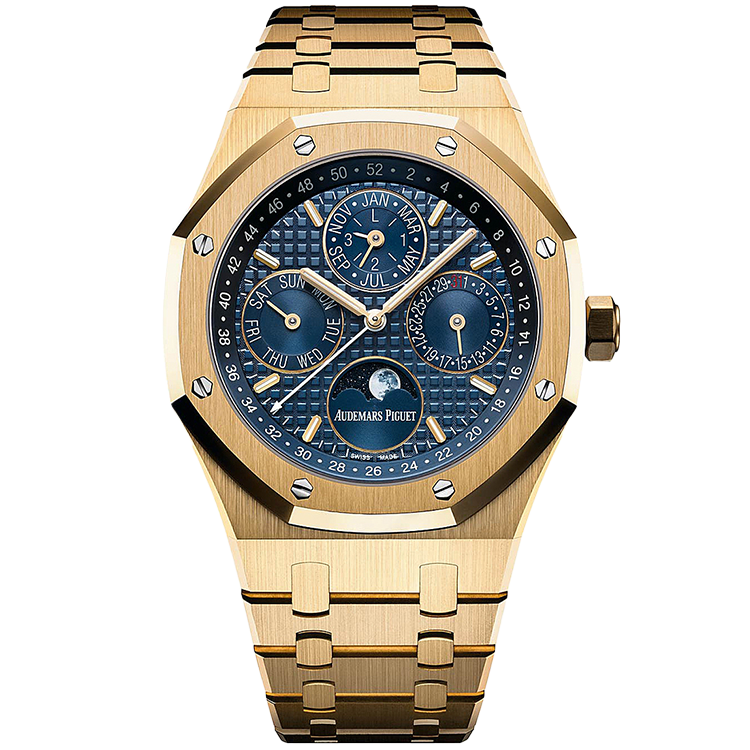 Audemars Piguet Royal Oak, 26574BA, Blue dial, Yellow Gold case, Yellow Gold bracelet, 41mm