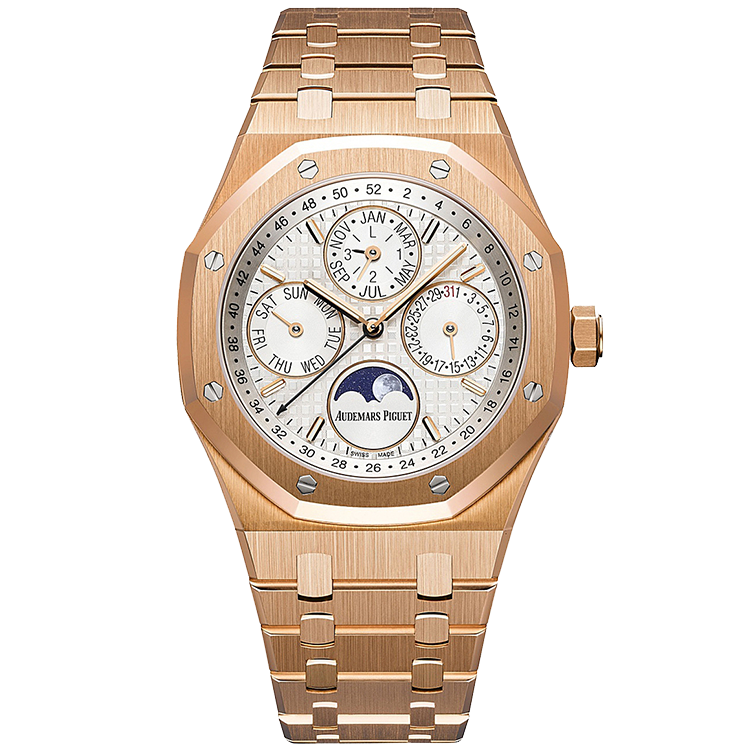 Audemars Piguet Royal Oak, 26574OR, White dial, Rose Gold case, Rose Gold bracelet, 41mm