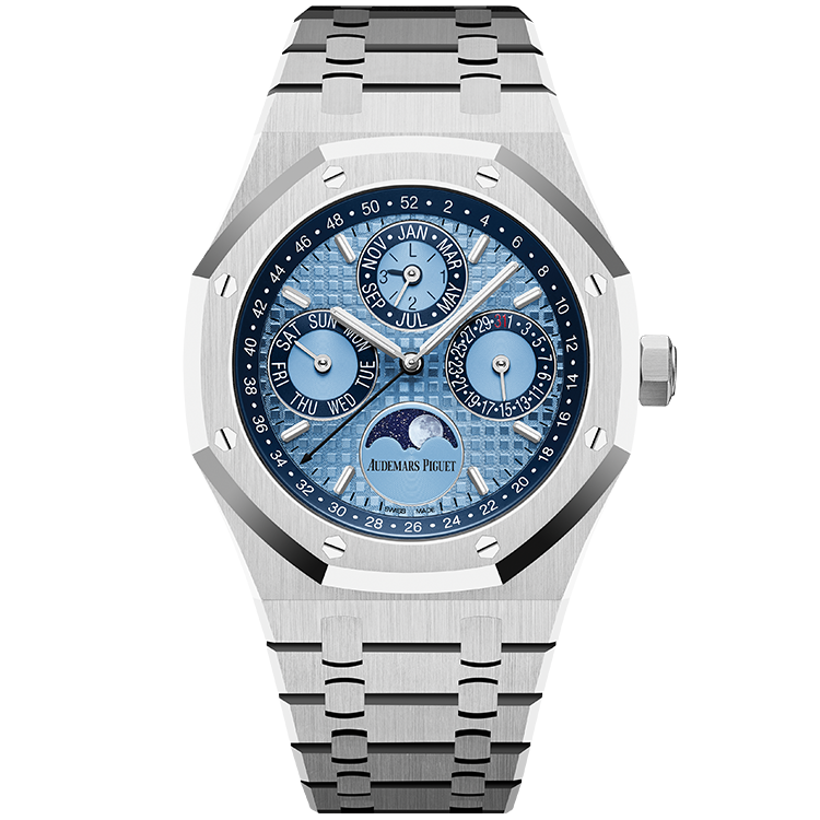 Audemars Piguet Royal Oak, 26574PT, Blue dial, Platinum case, Platinum bracelet, 41mm