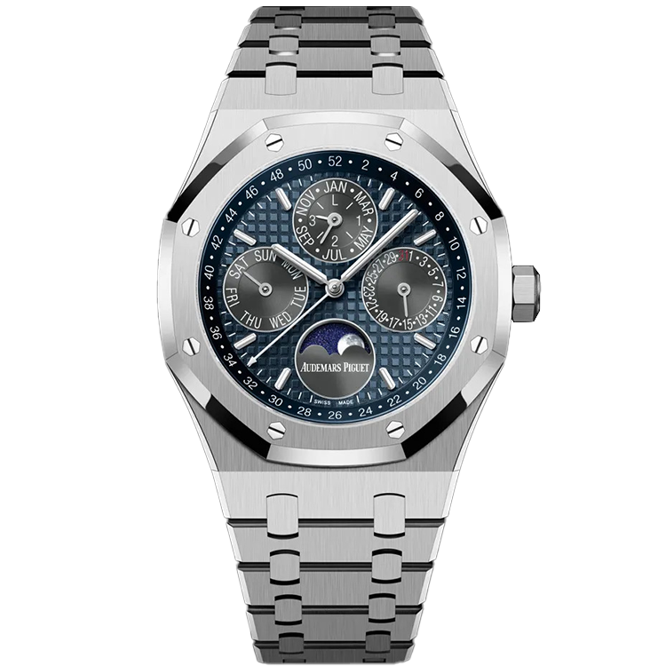 Audemars Piguet Royal Oak, 26574TI, Blue dial, Titanium case, Titanium bracelet, 41mm