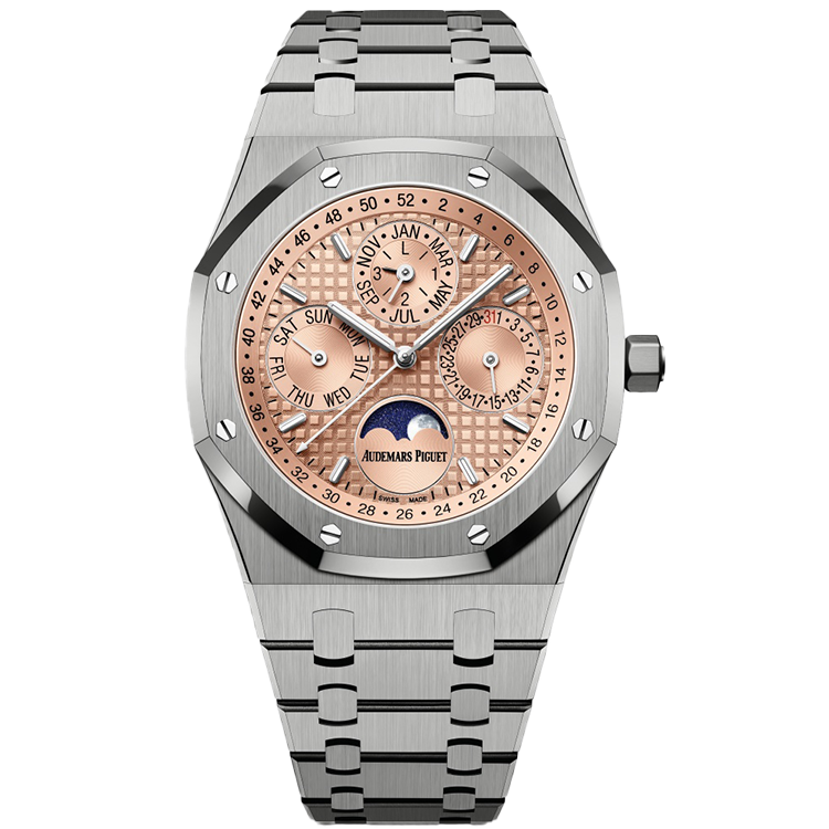 Audemars Piguet Royal Oak, 26615TI, Pink dial, Titanium case, Titanium bracelet, 41mm