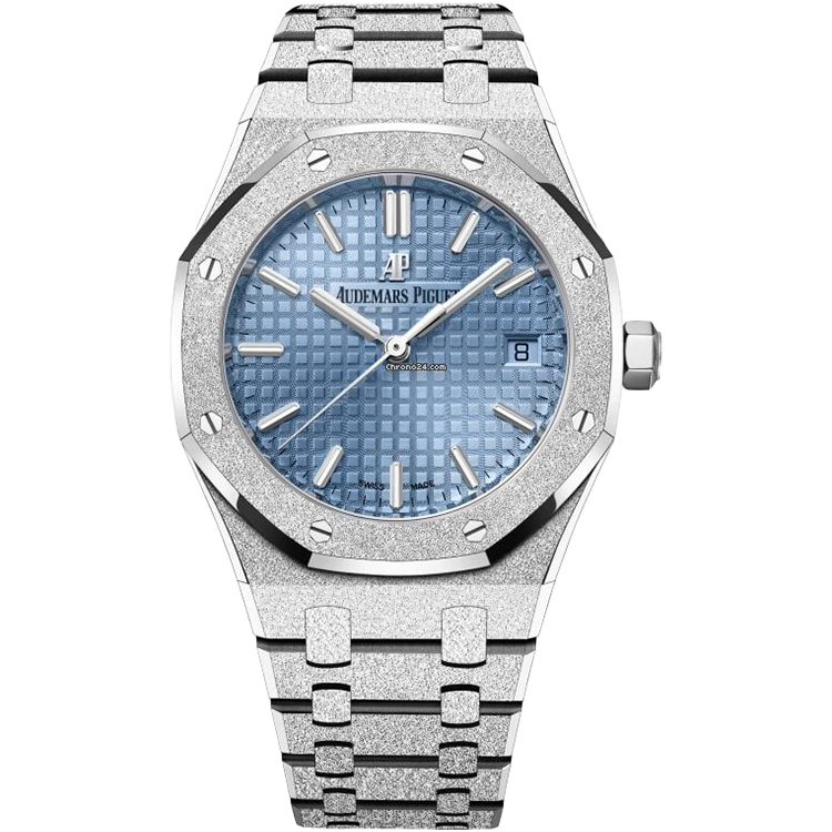 Audemars Piguet Royal Oak, 77353BC, Blue dial, White Gold case, White Gold bracelet, 34mm