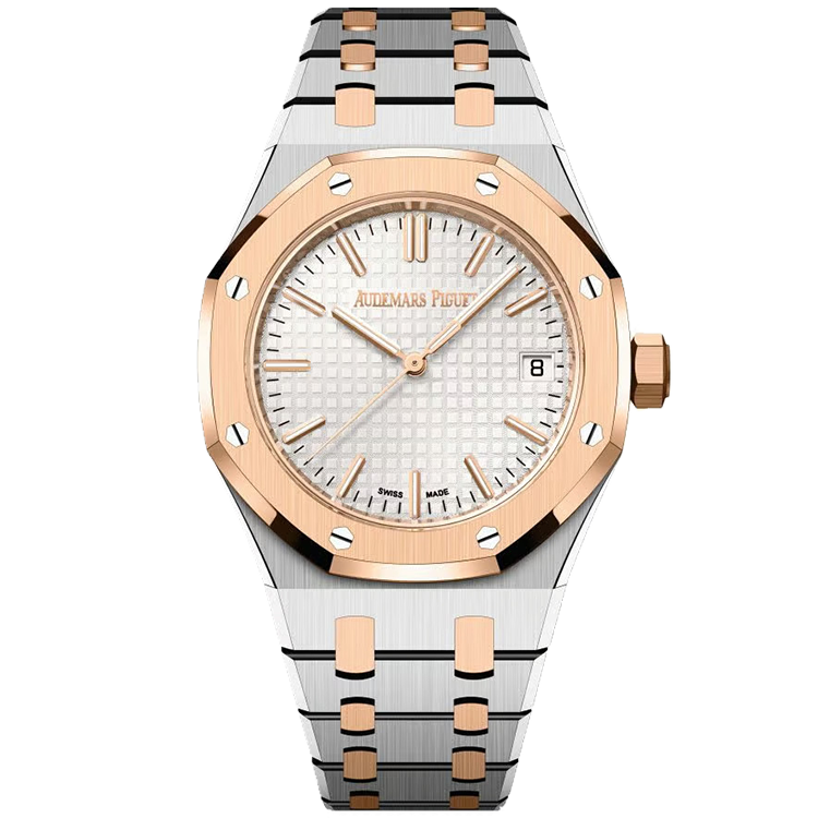 Audemars Piguet Royal Oak, 77450SR, White dial, Steel case, Two-Tone bracelet, 34mm