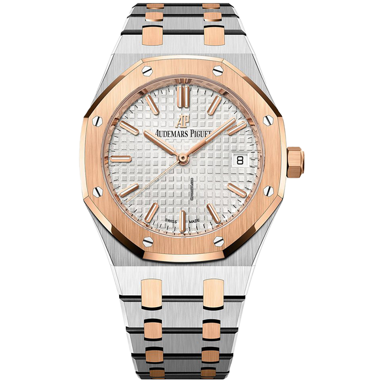 Audemars Piguet Royal Oak, 77450SR, White dial, Steel case, Two-Tone bracelet, 34mm