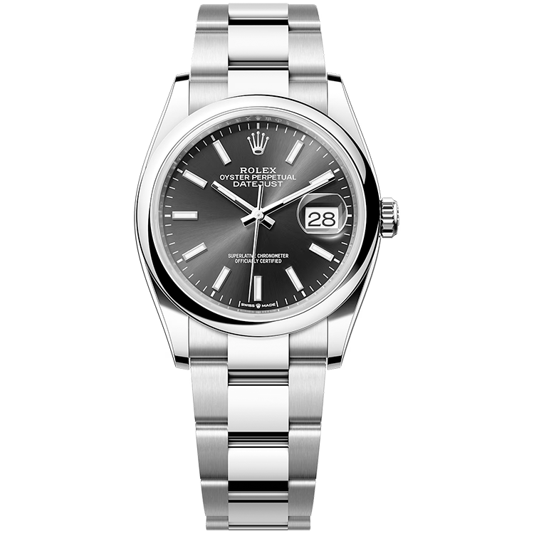 Rolex Datejust ref. 126200 black dial steel case steel bracelet 36mm