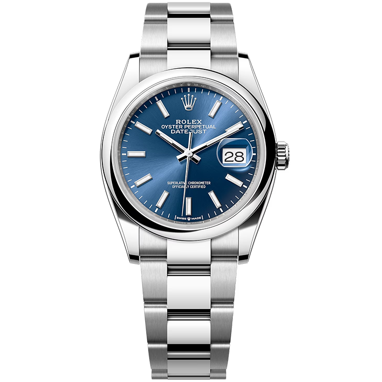 Rolex Datejust ref. 126200 blue dial steel case steel bracelet 36mm
