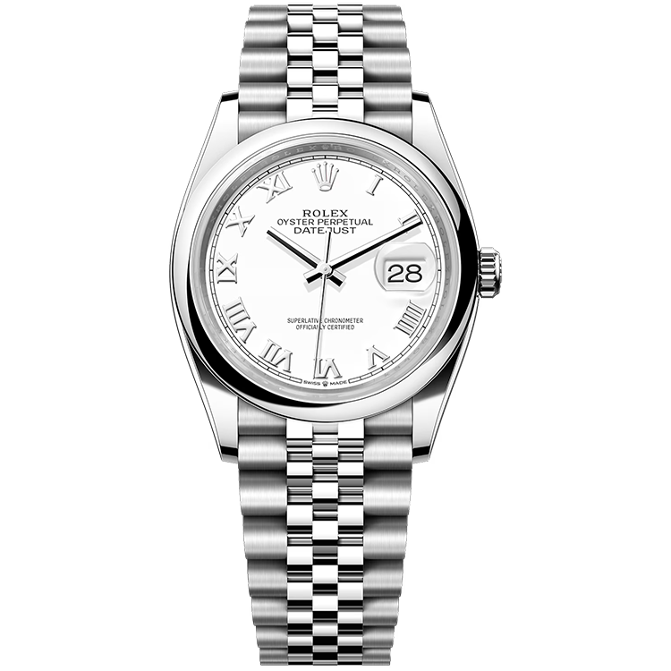 Rolex Datejust ref. 126200 white dial steel case steel bracelet 36mm