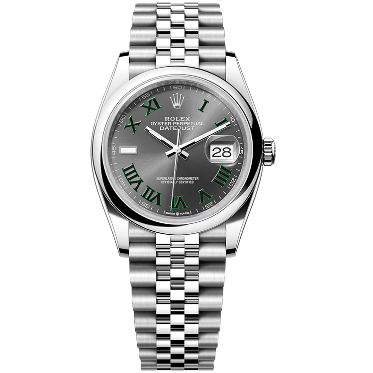 Rolex Datejust ref. 126200 grey dial steel case steel bracelet 36mm