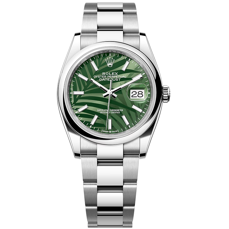 Rolex Datejust ref. 126200 green dial steel case steel bracelet 36mm