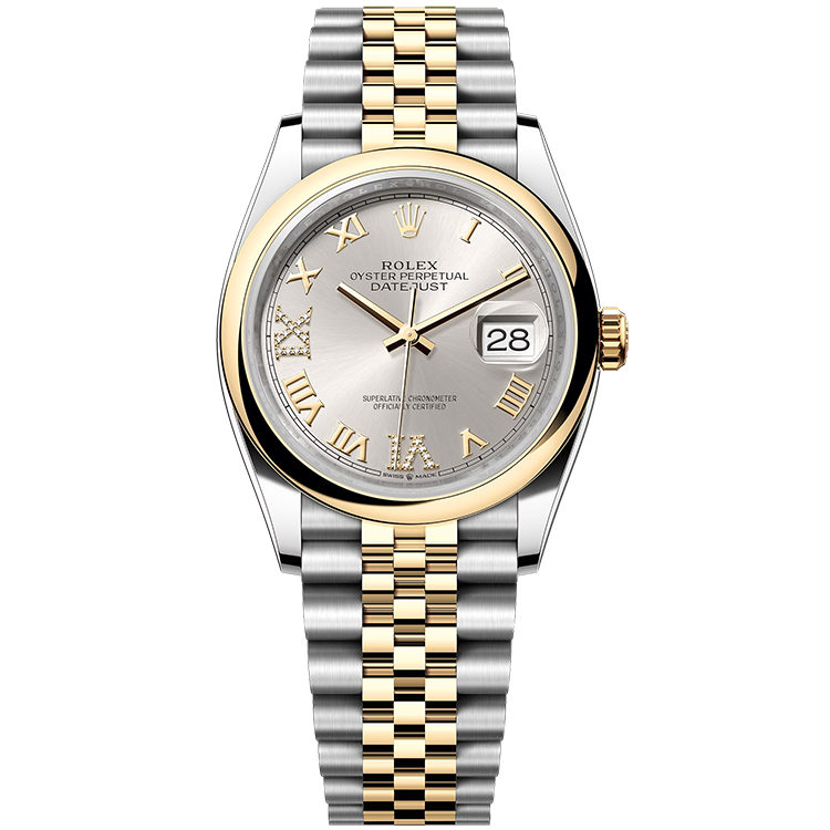 Rolex Datejust ref. 126203 silver dial steel case two-tone bracelet 36mm