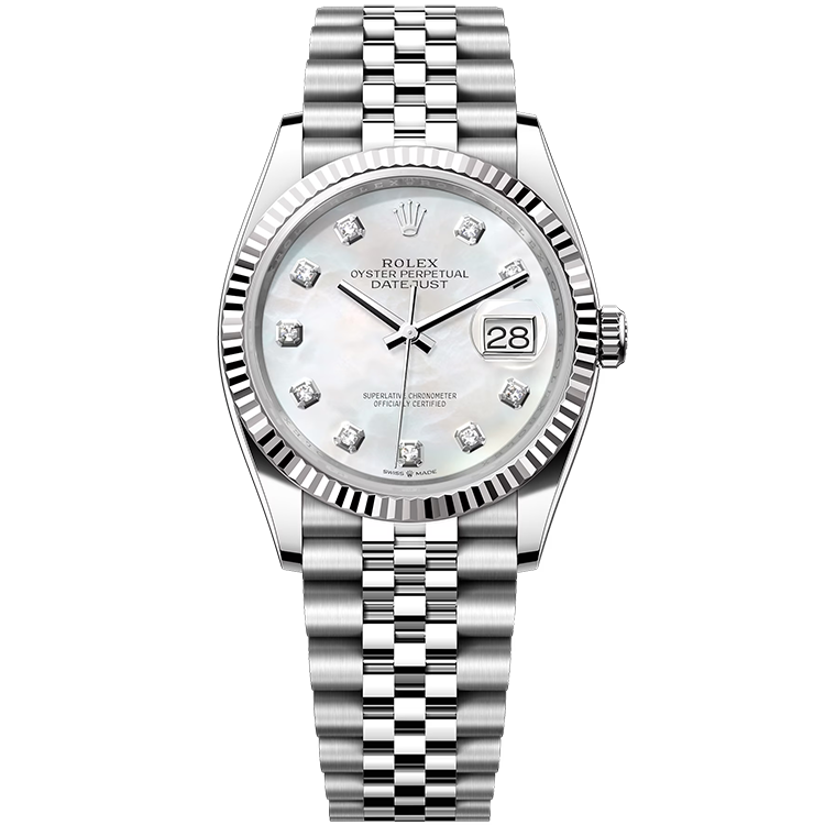 Rolex Datejust ref. 126234 mother of pearl dial steel case steel bracelet 36mm