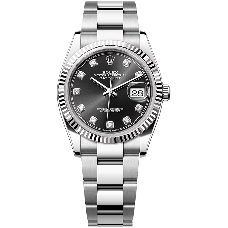 Rolex Datejust ref. 126234 black dial steel case steel bracelet 36mm