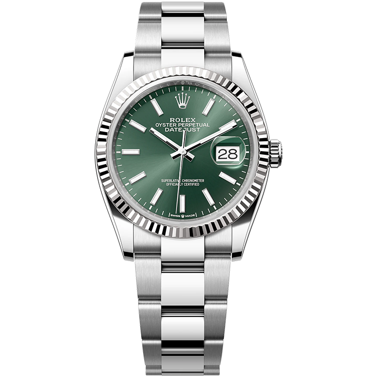 Rolex Datejust ref. 126234 green dial steel case steel bracelet 36mm