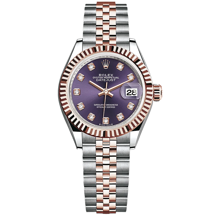 Rolex Datejust ref. 278271 purple dial steel case two-tone bracelet 31mm