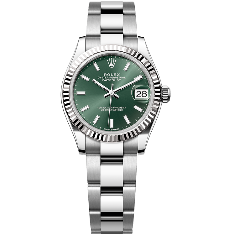Rolex Datejust ref. 278274 green dial steel case steel bracelet 31mm