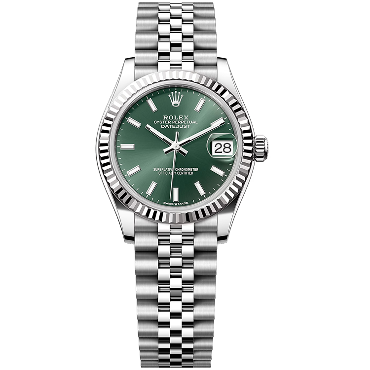 Rolex Datejust ref. 278274 green dial steel case steel bracelet 31mm