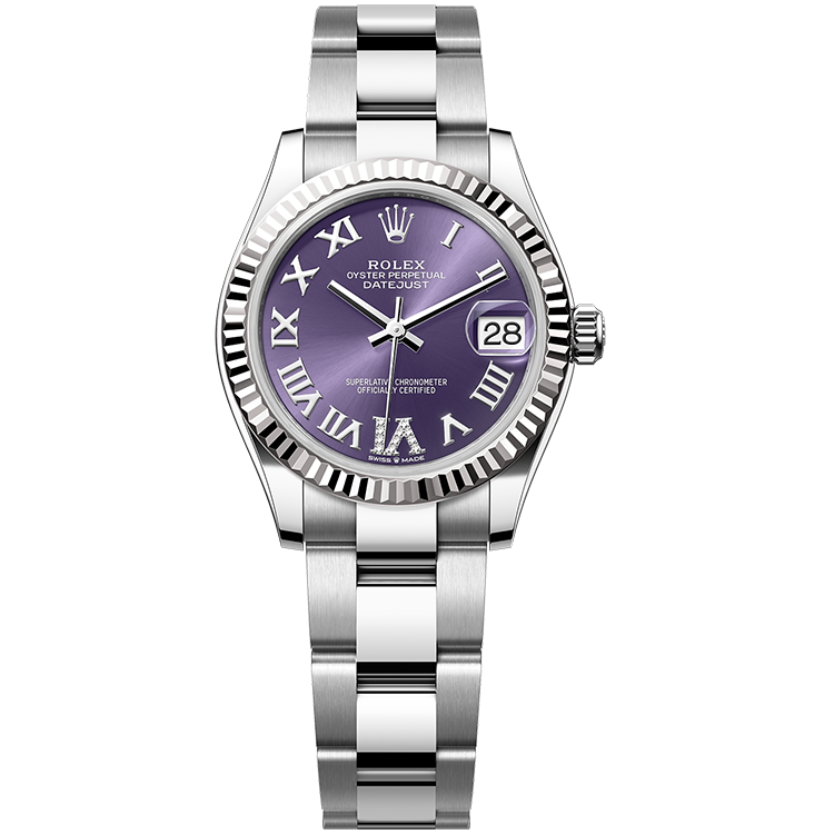 Rolex Datejust ref. 278274 purple dial steel case steel bracelet 31mm