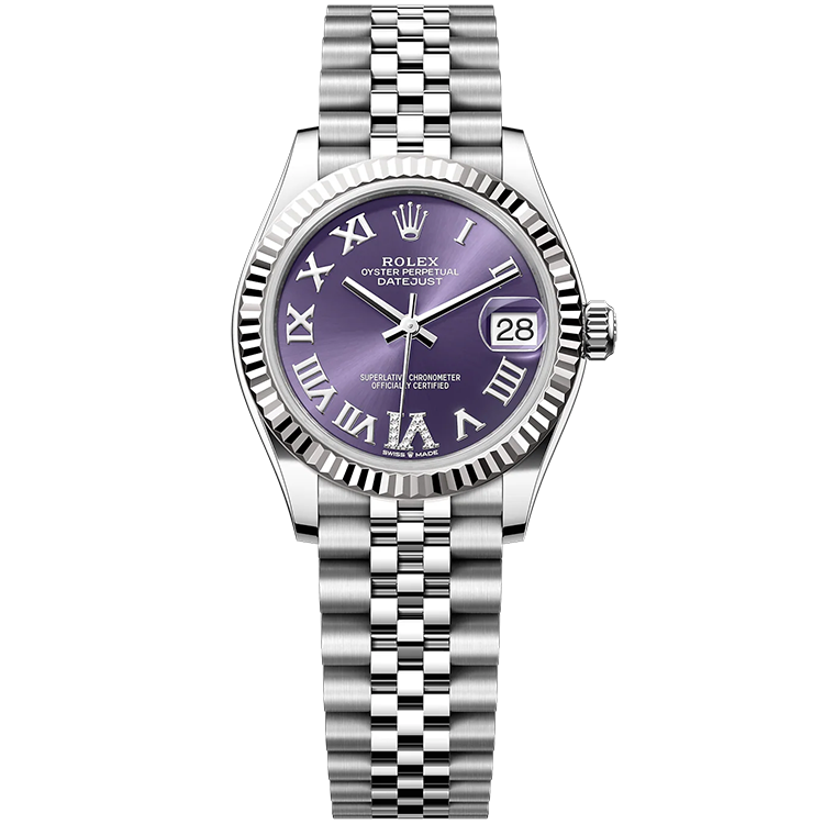 Rolex Datejust ref. 278274 purple dial steel case steel bracelet 31mm