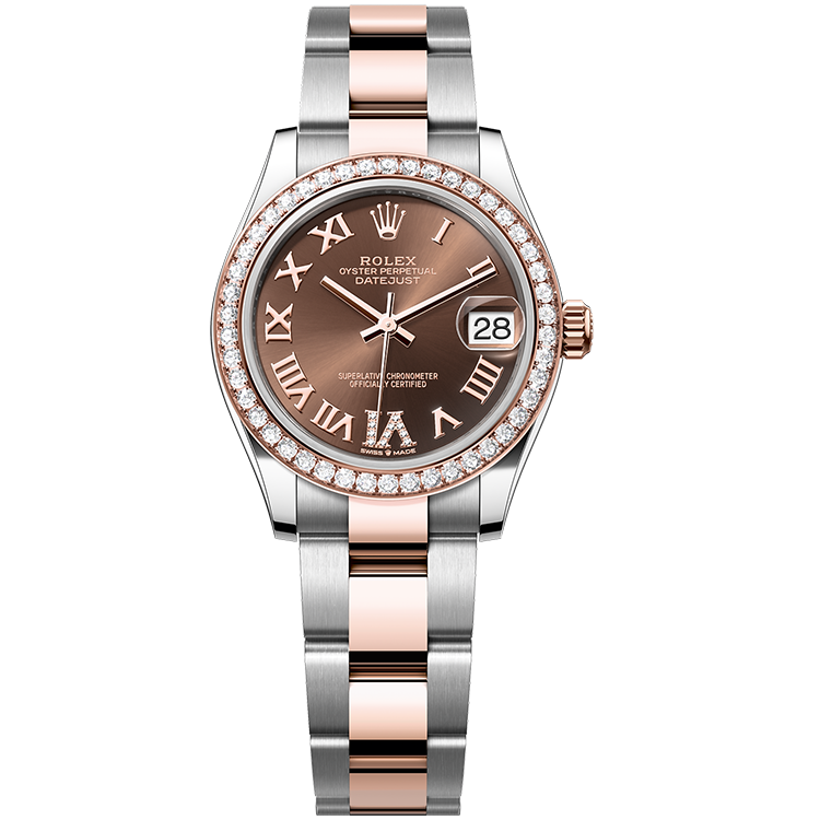Rolex Datejust ref. 278381RBR chocolate dial steel case two-tone bracelet 31mm