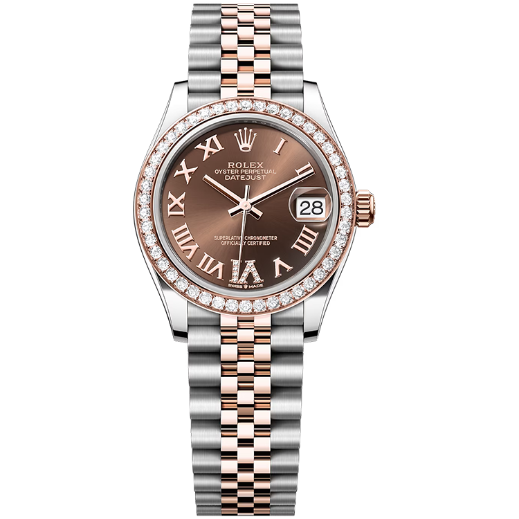 Rolex Datejust ref. 278381RBR chocolate dial steel case two-tone bracelet 31mm
