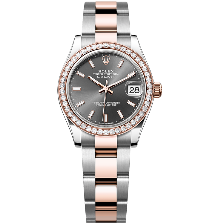 Rolex Datejust ref. 278381RBR grey dial steel case two-tone bracelet 31mm