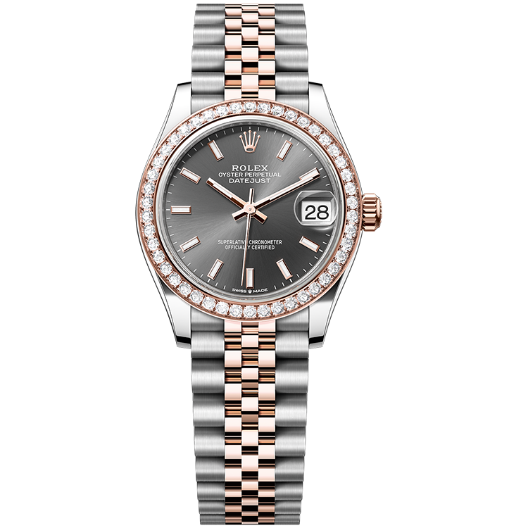 Rolex Datejust ref. 278381RBR grey dial steel case two-tone bracelet 31mm