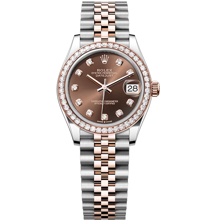 Rolex Datejust ref. 278381RBR chocolate dial steel case two-tone bracelet 31mm