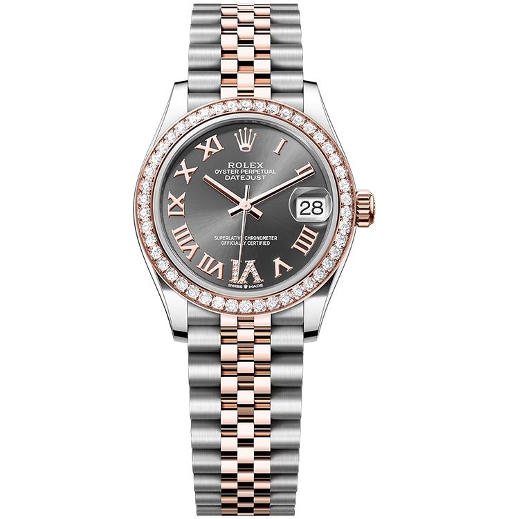 Rolex Datejust ref. 278381RBR grey dial steel case two-tone bracelet 31mm
