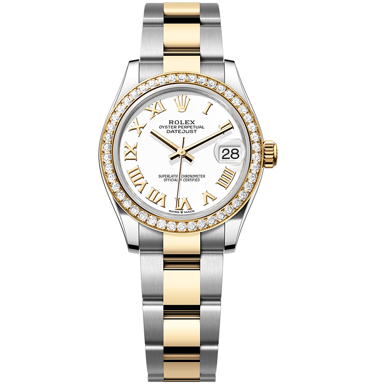 Rolex Datejust ref. 278383RBR white dial steel case two-tone bracelet 31mm